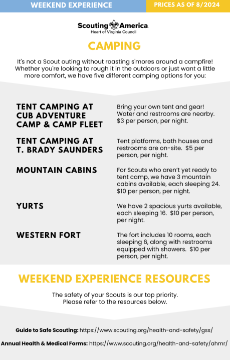 Weekend Experience - CAC Camping