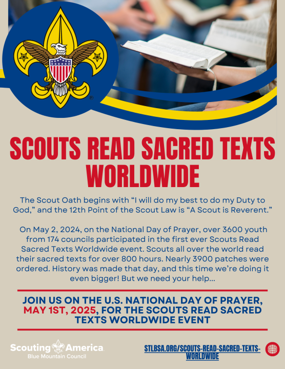 Blue Mountain Council - Scouts Read Sacred Texts Worldwide