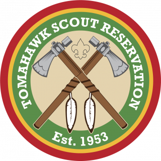 SE SCOUT BSA CAMP TOMAHAWK RESERVATION LEGEND OF CRAZY CHARLIE PATCH INDIANHEAD