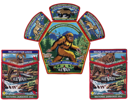 Red Border Patch Set