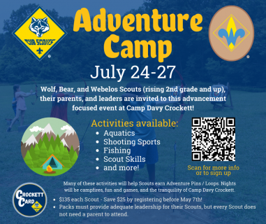 Sequoyah Council - Cub Scout & Webelos Adventure Camp